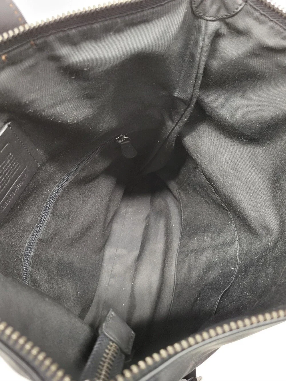Coach Graham Foldover Tote F50712 Black Leather Convertible Crossbody